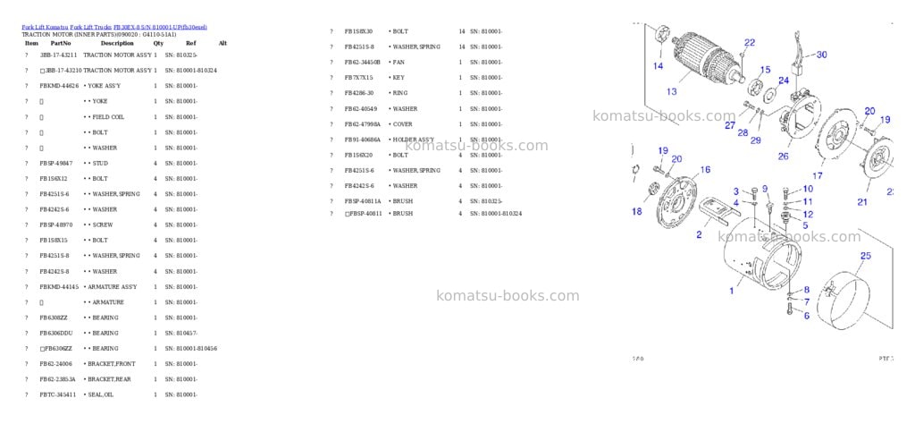 Komatsu fb30ex-8 s/n 810001-up Parts catalog cover Page 7