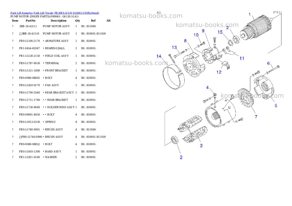 Komatsu fb30ex-8 s/n 810001-up Parts catalog cover Page 9