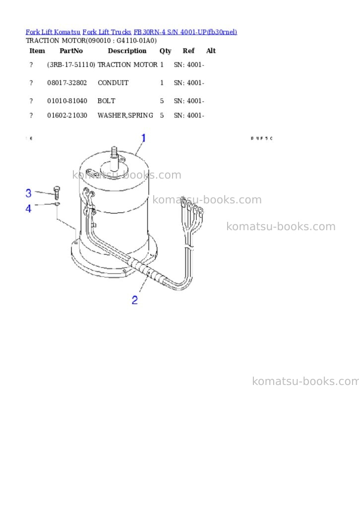 Komatsu fb30rn-4 s/n 4001-up Parts catalog cover Page 7 Komatsu fb30rn-4 s/n 4001-up Parts catalog cover Page 7