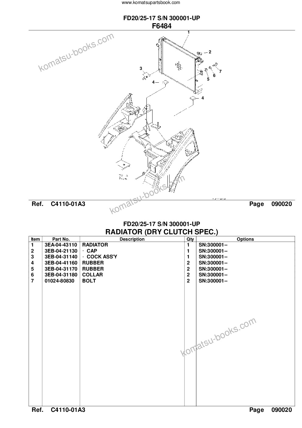 Komatsu fd20/25-17 s/n 300001-up Ersatzteilkatalog Titelseite Seite 10