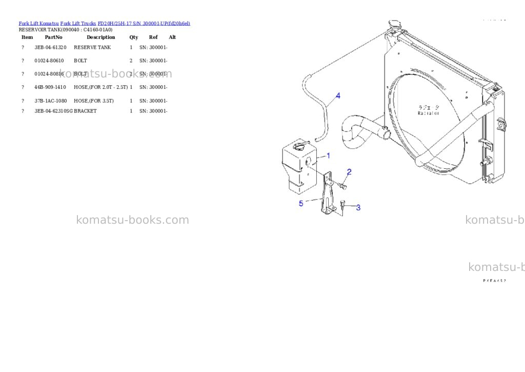 Komatsu fd20h/25h-17 s/n 300001-up Parts catalog cover Page 7 Komatsu fd20h/25h-17 s/n 300001-up Parts catalog cover Page 7