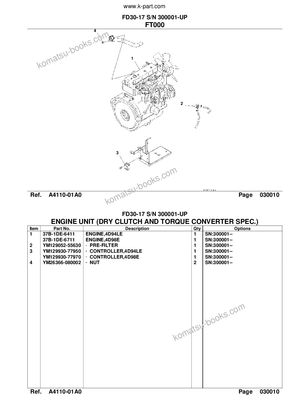 Komatsu fd30-17 s/n 300001-up Catálogo de piezas cover Page 3