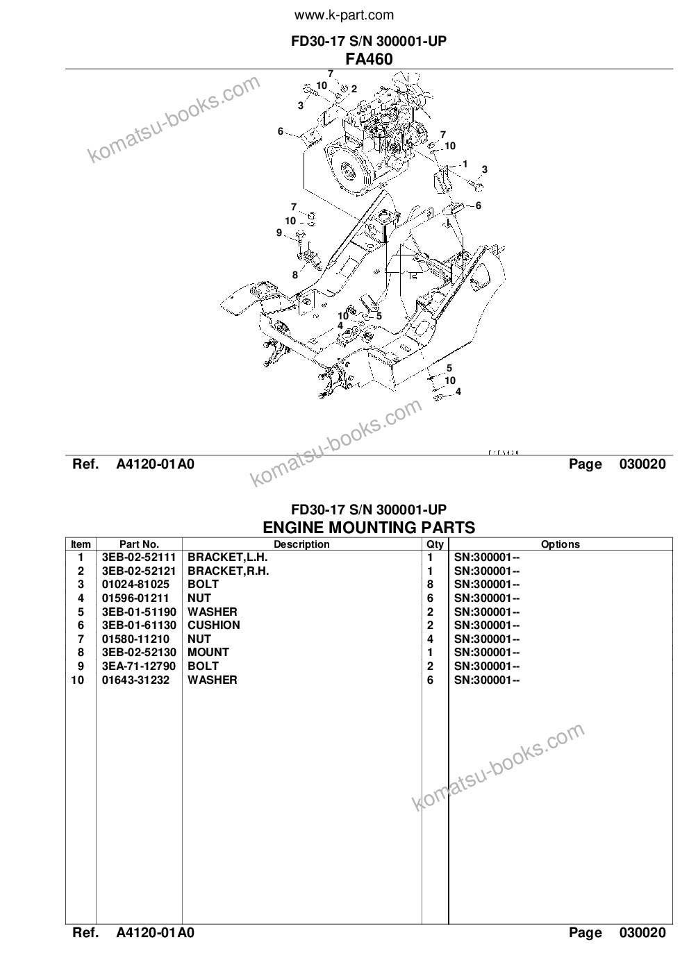 Komatsu fd30-17 s/n 300001-up Catálogo de piezas cover Page 4