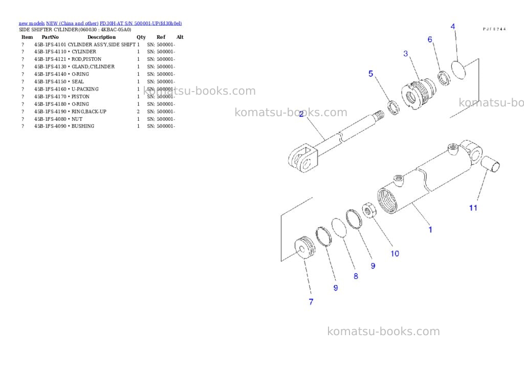 Komatsu fd30h-at s/n 500001-up Parts catalog cover Page 5