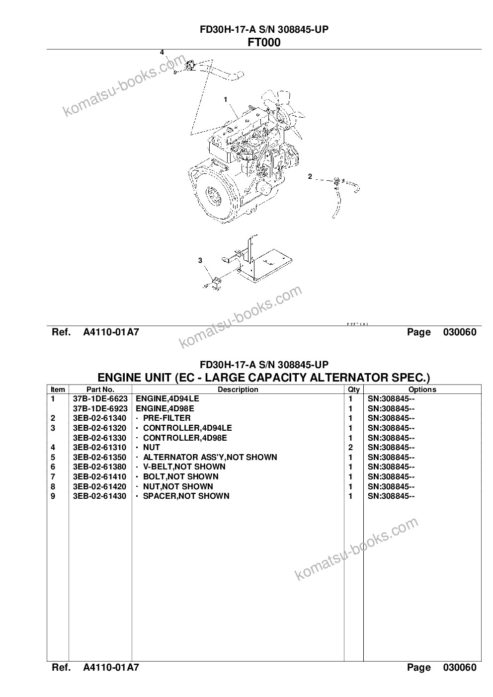 Komatsu fd30h-17-a s/n 308845-up Parts catalog cover Page 8 Komatsu fd30h-17-a s/n 308845-up Parts catalog cover Page 8