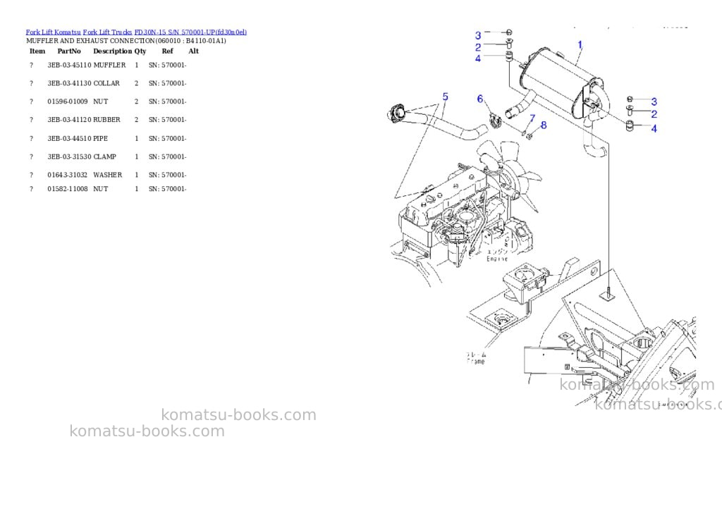 Komatsu fd30n-15 s/n 570001-up Parts catalog cover Page 10