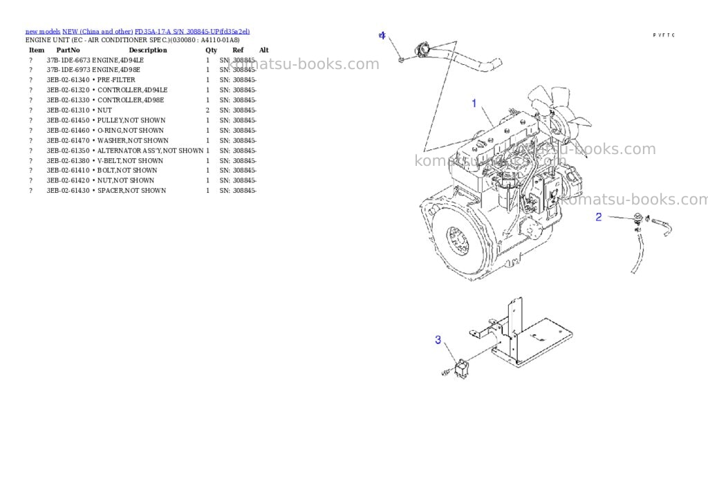 Komatsu fd35a-17-a s/n 308845-up Parts catalog cover Page 7 Komatsu fd35a-17-a s/n 308845-up Parts catalog cover Page 7