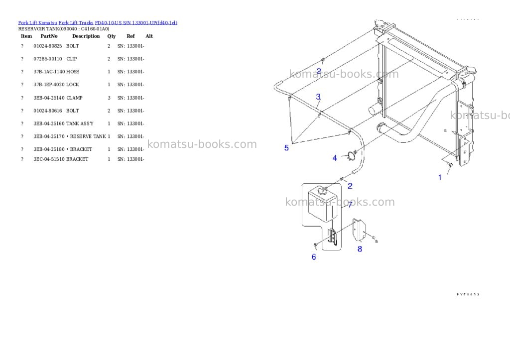 Komatsu fd40-10-us s/n 133001-up Parts catalog cover Page 9 Komatsu fd40-10-us s/n 133001-up Parts catalog cover Page 9