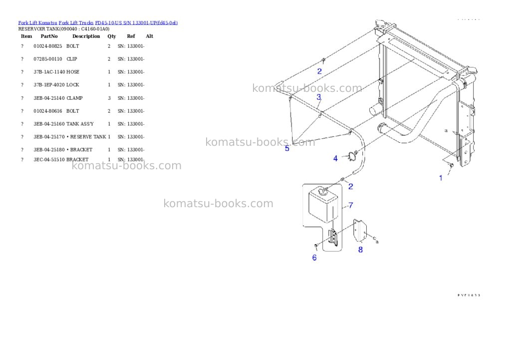 Komatsu fd45-10-us s/n 133001-up Parts catalog cover Page 9 Komatsu fd45-10-us s/n 133001-up Parts catalog cover Page 9