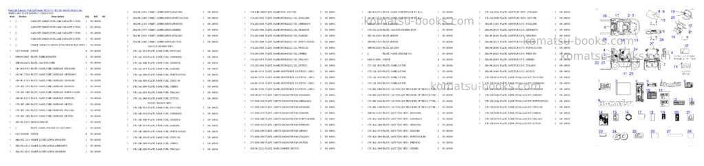Komatsu fd50/70-7-ec s/n 40001-up Parts catalog cover Komatsu fd50/70-7-ec s/n 40001-up Parts catalog cover
