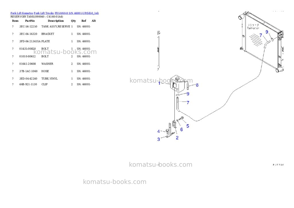 Komatsu fd50/60-8 s/n 46001-up Parts catalog cover Page 8 Komatsu fd50/60-8 s/n 46001-up Parts catalog cover Page 8