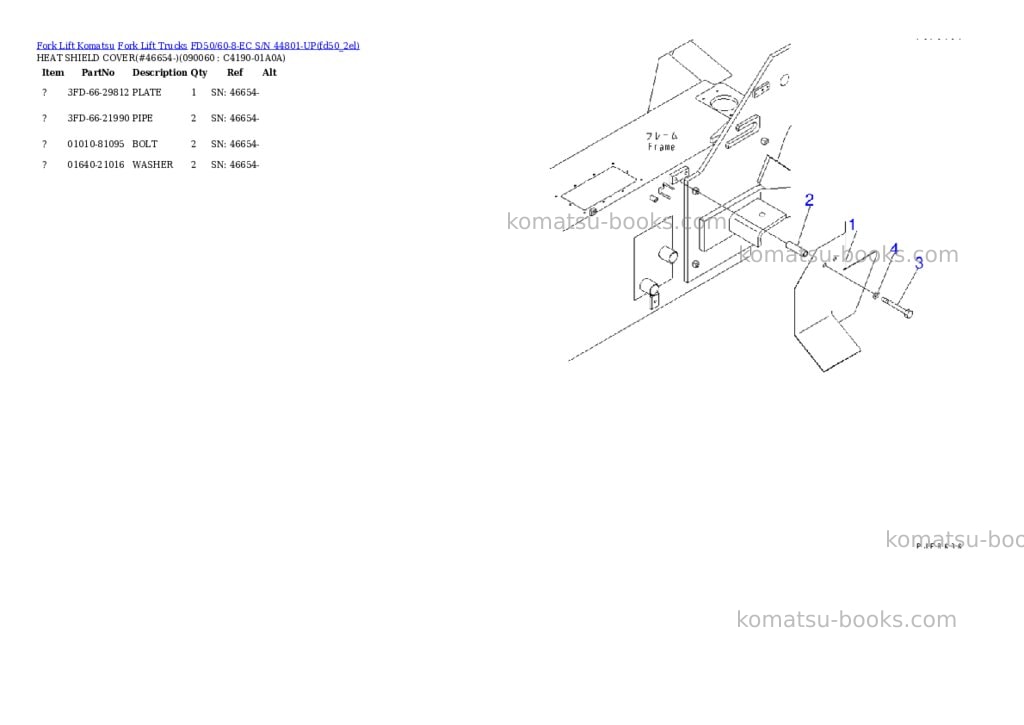 Komatsu fd50/60-8-ec s/n 44801-up Parts catalog cover Page 10 Komatsu fd50/60-8-ec s/n 44801-up Parts catalog cover Page 10