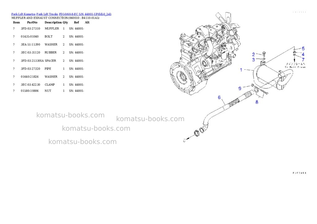 Komatsu fd50/60-8-ec s/n 44801-up Parts catalog cover Page 4 Komatsu fd50/60-8-ec s/n 44801-up Parts catalog cover Page 4