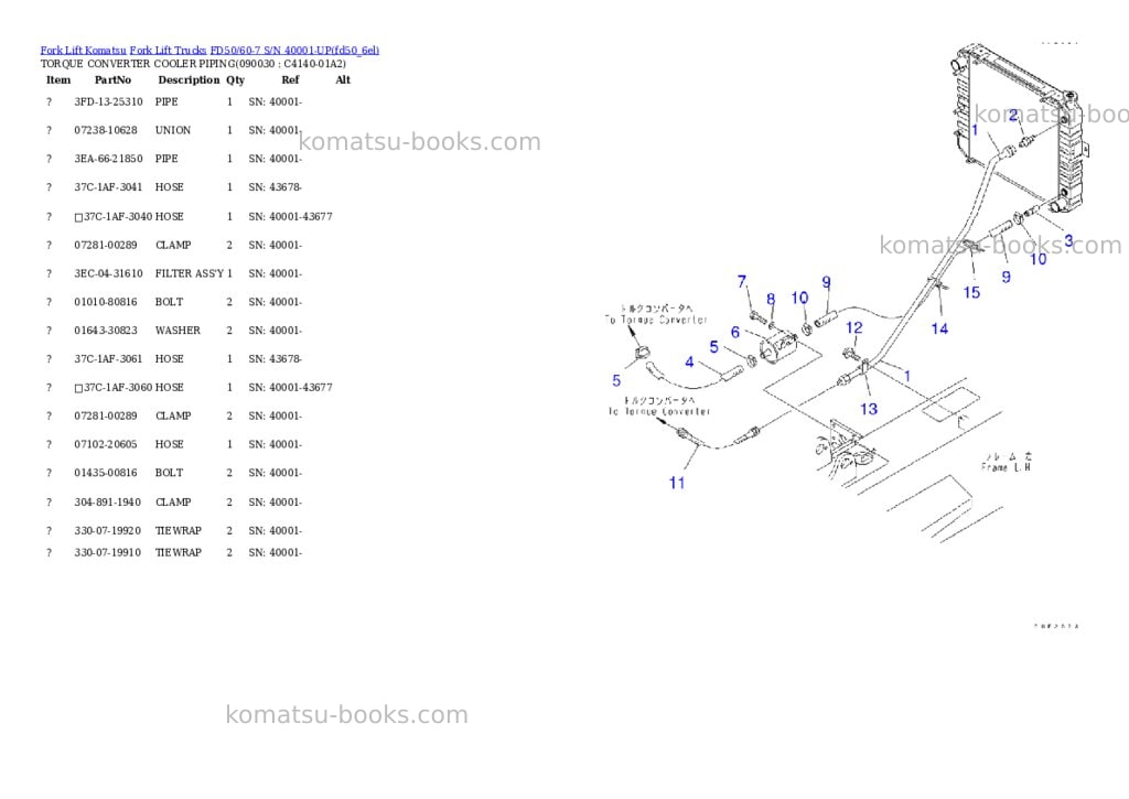 Komatsu fd50hd/60hd-7 s/n 40001-up Parts catalog cover Page 6 Komatsu fd50hd/60hd-7 s/n 40001-up Parts catalog cover Page 6