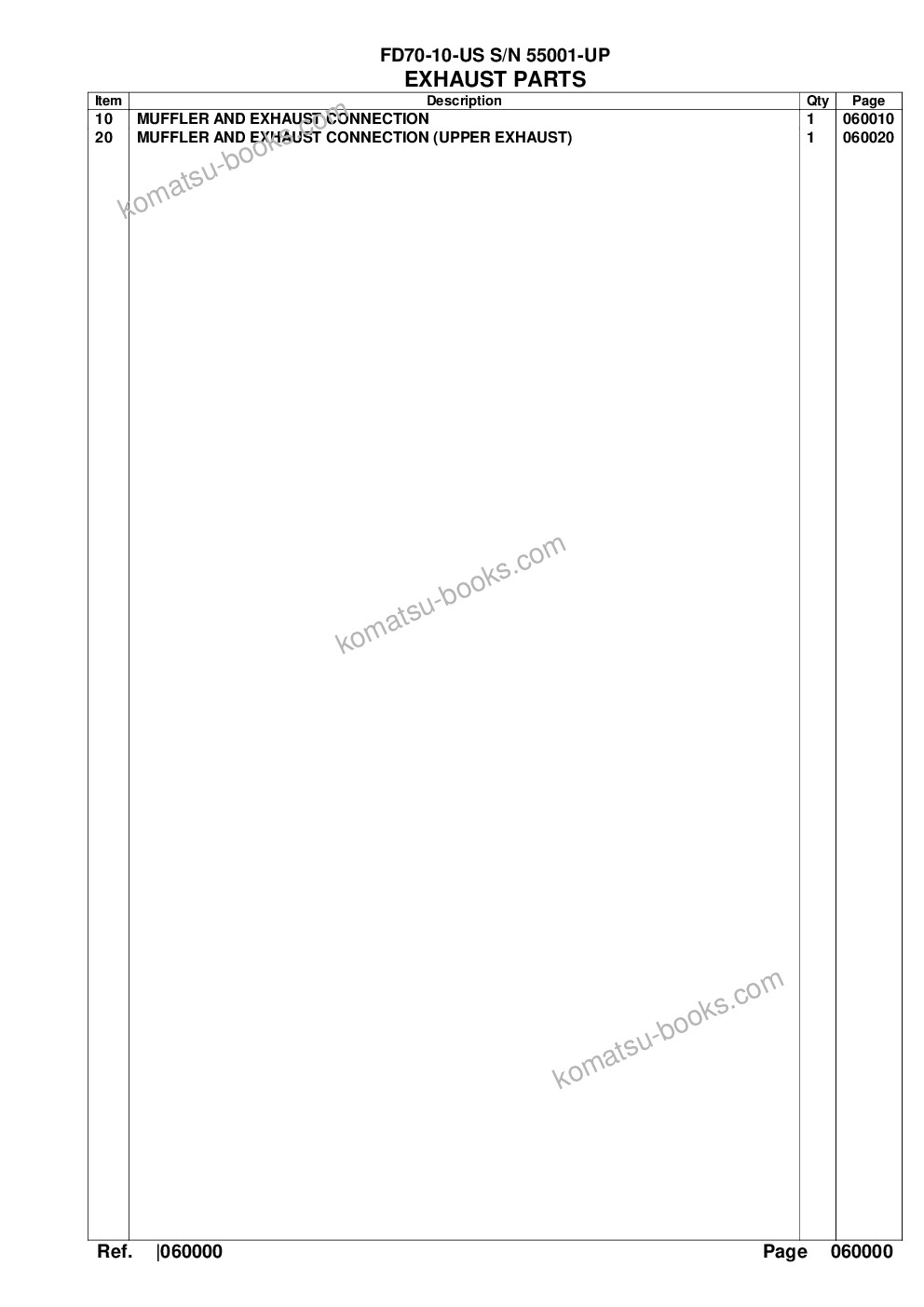 Komatsu fd70-10-us s/n 55001-up Parts catalog cover Page 9 Komatsu fd70-10-us s/n 55001-up Parts catalog cover Page 9