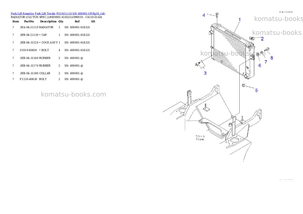 Komatsu fg10/15/18-21-m s/n 200001-up Parts catalog cover Page 5