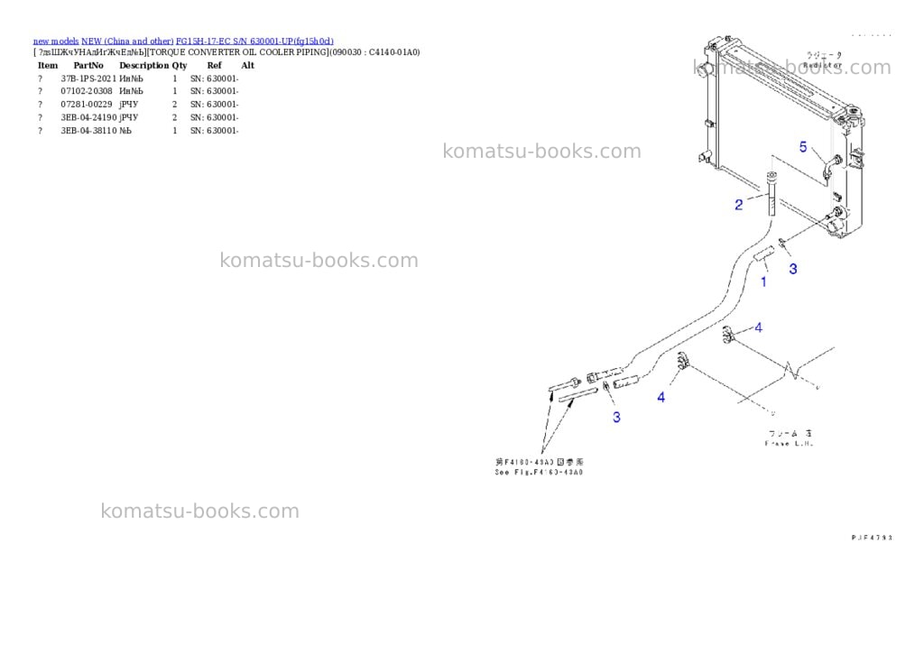 Komatsu fg15h-17-ec s/n 630001-up Parts catalog cover Page 9 Komatsu fg15h-17-ec s/n 630001-up Parts catalog cover Page 9