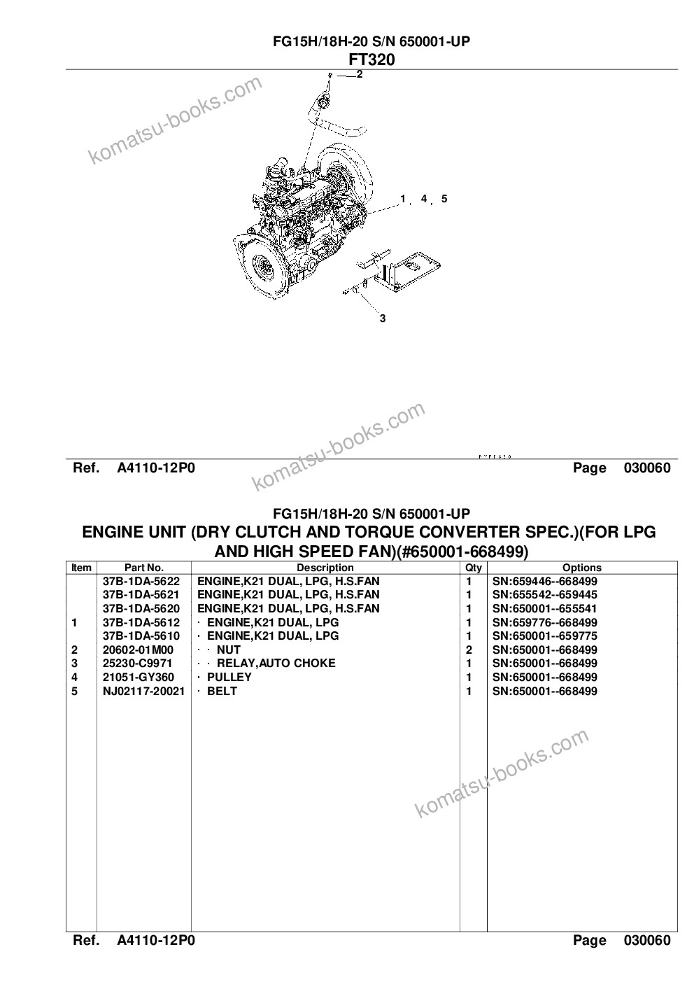 Komatsu fg15h-18 s/n 640001-up Parts catalog cover Page 8