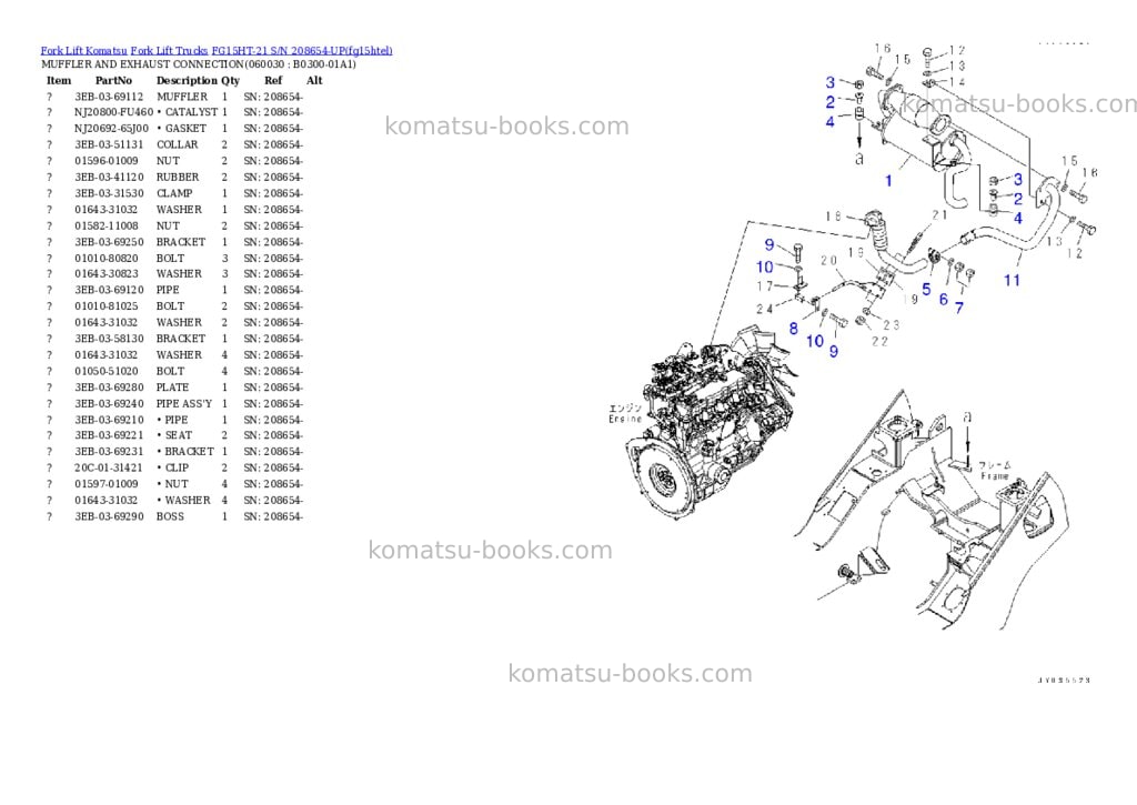 Komatsu FG15HT-21 S/N 208654-UP Parts catalog cover Page 5 Komatsu FG15HT-21 S/N 208654-UP Parts catalog cover Page 5