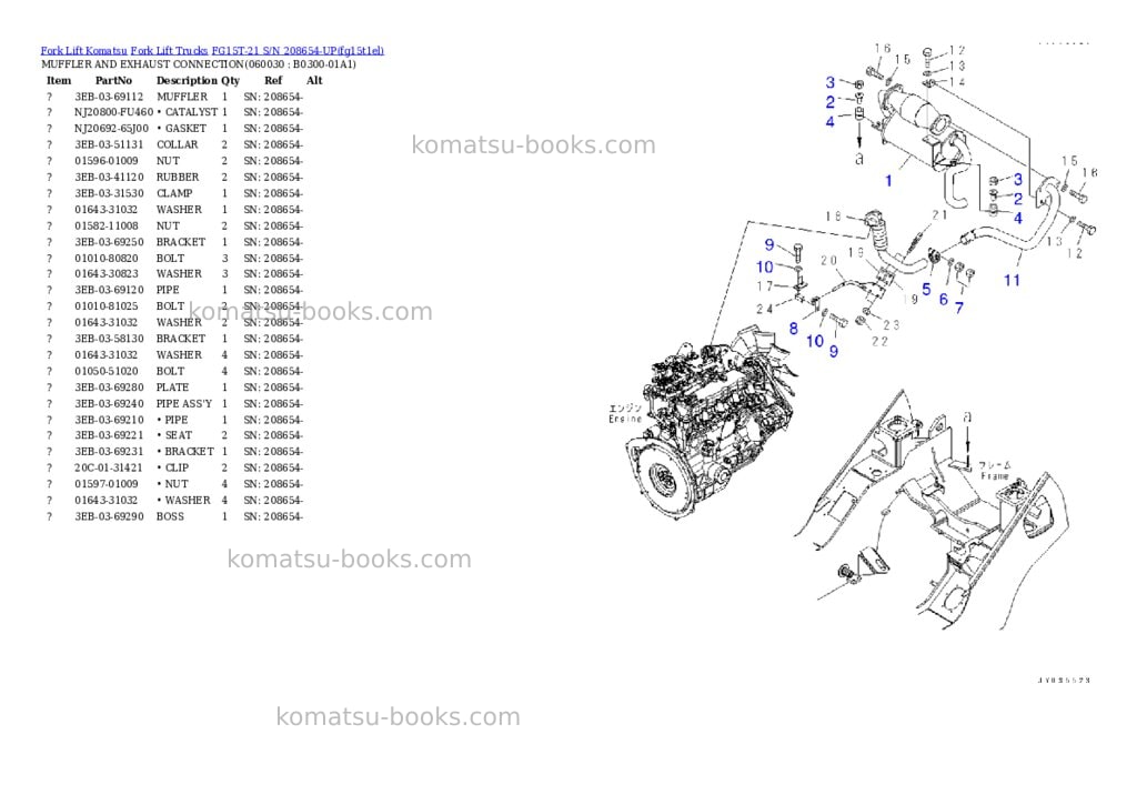 Komatsu FG15T-21 S/N 208654-UP Parts catalog cover Page 4 Komatsu FG15T-21 S/N 208654-UP Parts catalog cover Page 4