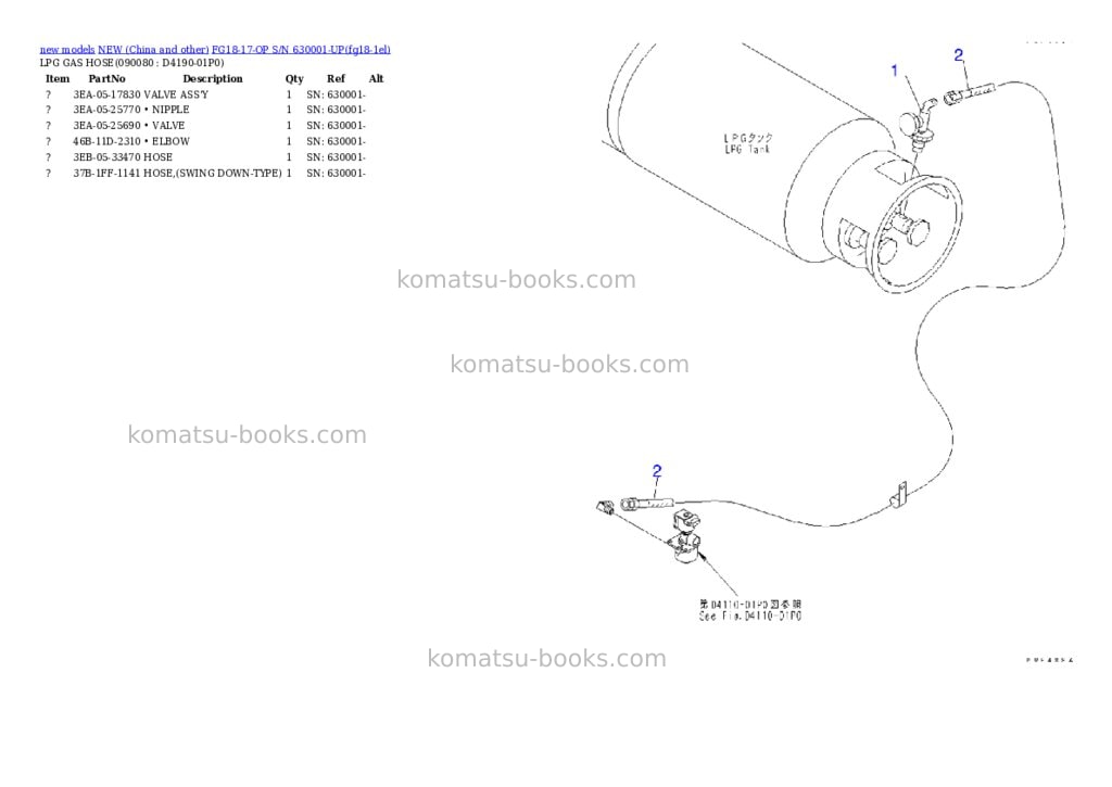 Komatsu fg18-17-op s/n 630001-up Parts catalog cover Page 10 Komatsu fg18-17-op s/n 630001-up Parts catalog cover Page 10
