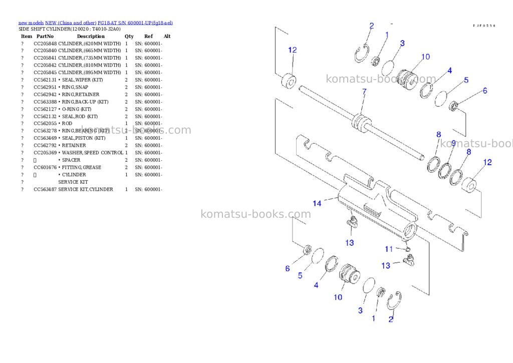 Komatsu fg18-at s/n 600001-up Parts catalog cover Page 10 Komatsu fg18-at s/n 600001-up Parts catalog cover Page 10