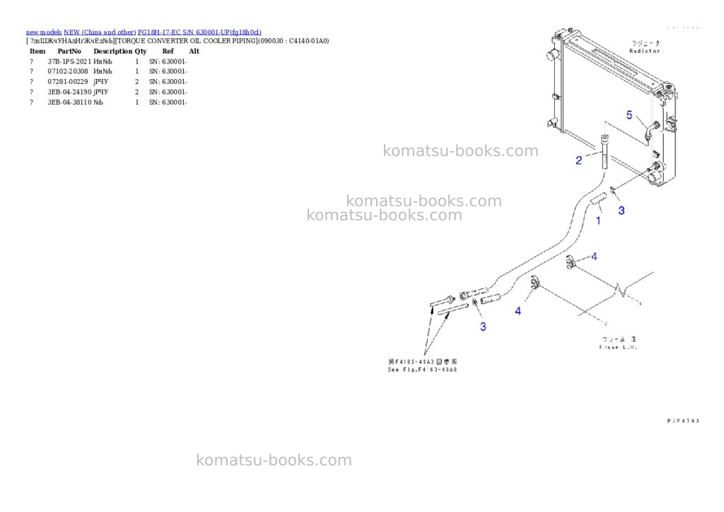 Komatsu fg18h-17-ec s/n 630001-up Parts catalog cover Page 9 Komatsu fg18h-17-ec s/n 630001-up Parts catalog cover Page 9