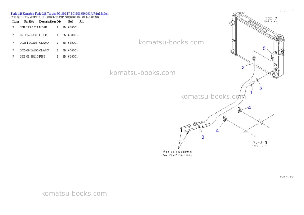 Komatsu FG18H-17-EC S/N 630001-UP Parts catalog cover Page 9