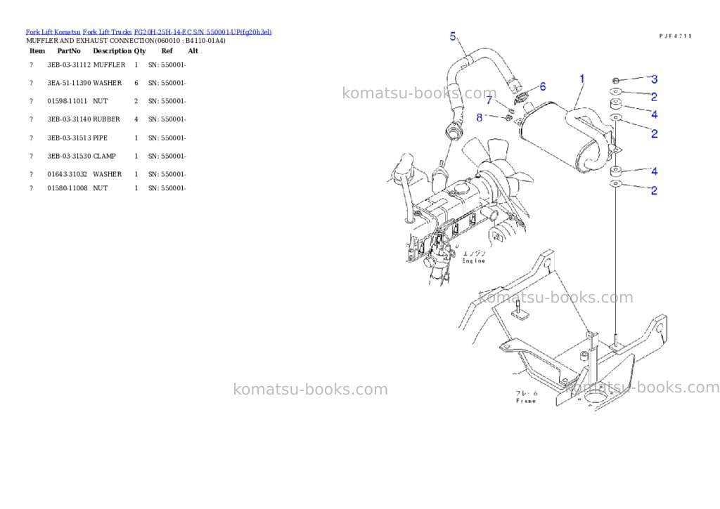 Komatsu fg20h-25h-14-ec s/n 550001-up Parts catalog cover Page 4