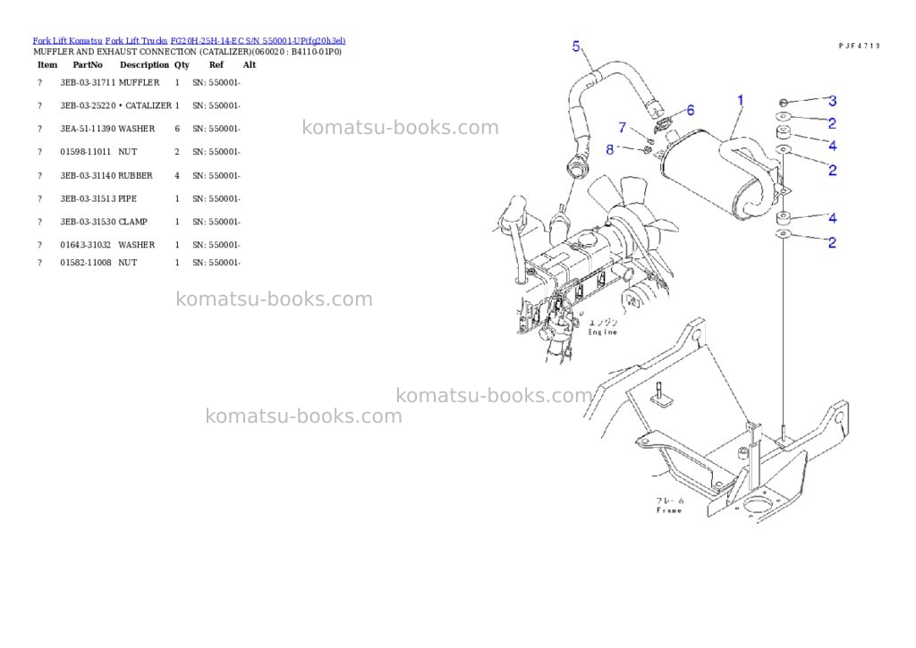 Komatsu fg20h-25h-14-ec s/n 550001-up Parts catalog cover Page 5