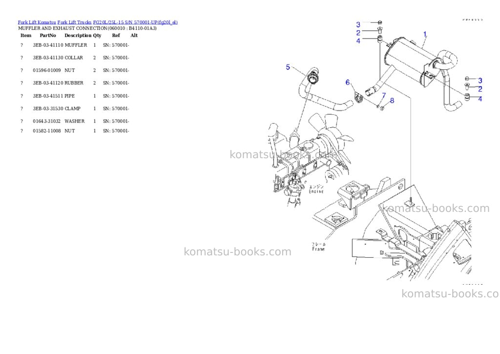Komatsu fg20l/25l-15 s/n 570001-up Parts catalog cover Page 4