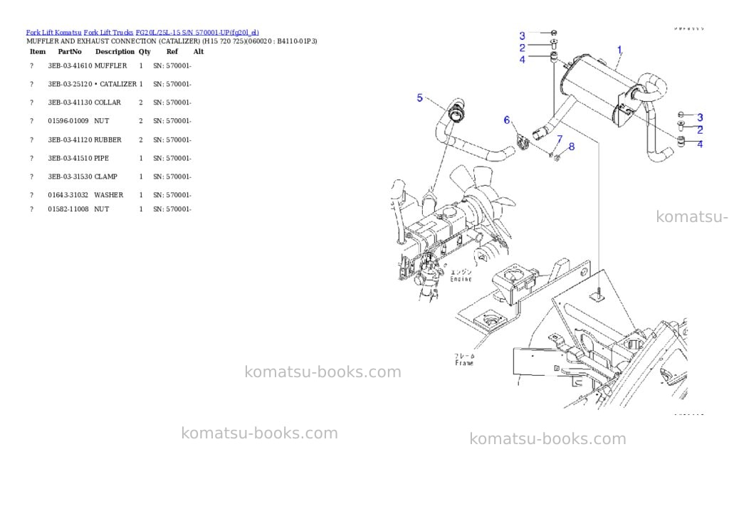 Komatsu fg20l/25l-15 s/n 570001-up Parts catalog cover Page 5