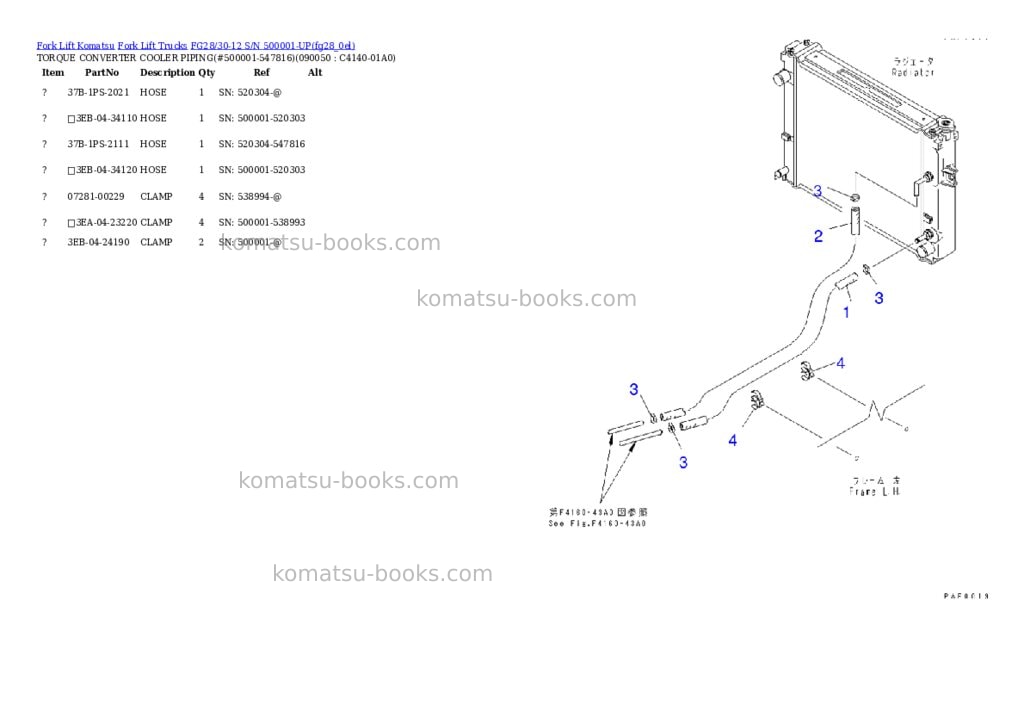 Komatsu fg28-11 s/n 250001-up Parts catalog cover Page 8