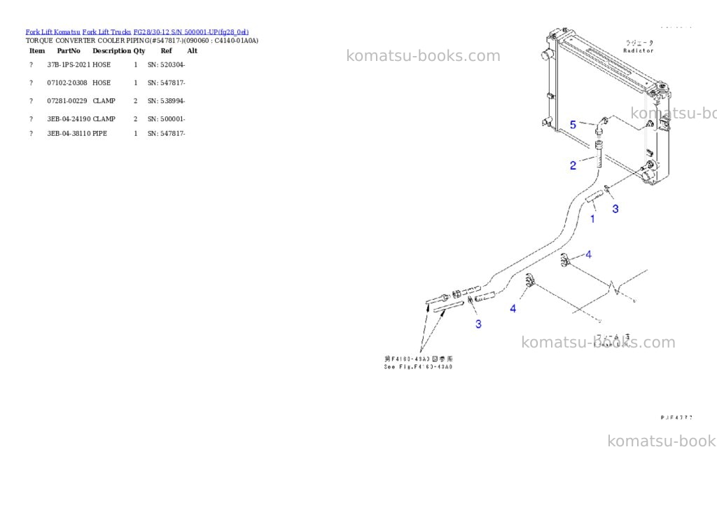 Komatsu fg28-11 s/n 250001-up Parts catalog cover Page 9