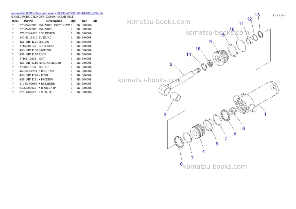 Komatsu fg30h-at s/n 500001-up Parts catalog cover Page 2