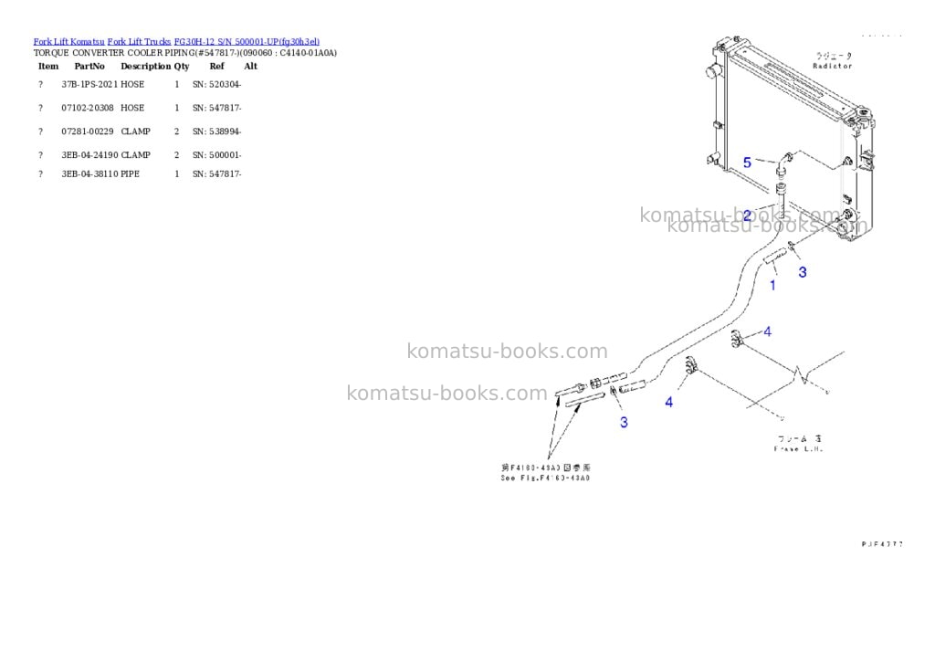 Komatsu fg30h-12 s/n 500001-up Parts catalog cover Page 9