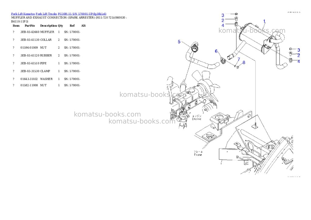 Komatsu fg30h-15 s/n 570001-up Parts catalog cover Page 10 Komatsu fg30h-15 s/n 570001-up Parts catalog cover Page 10