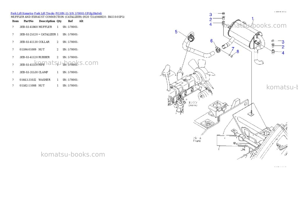 Komatsu fg30n-15 s/n 570001-up Parts catalog cover Page 10