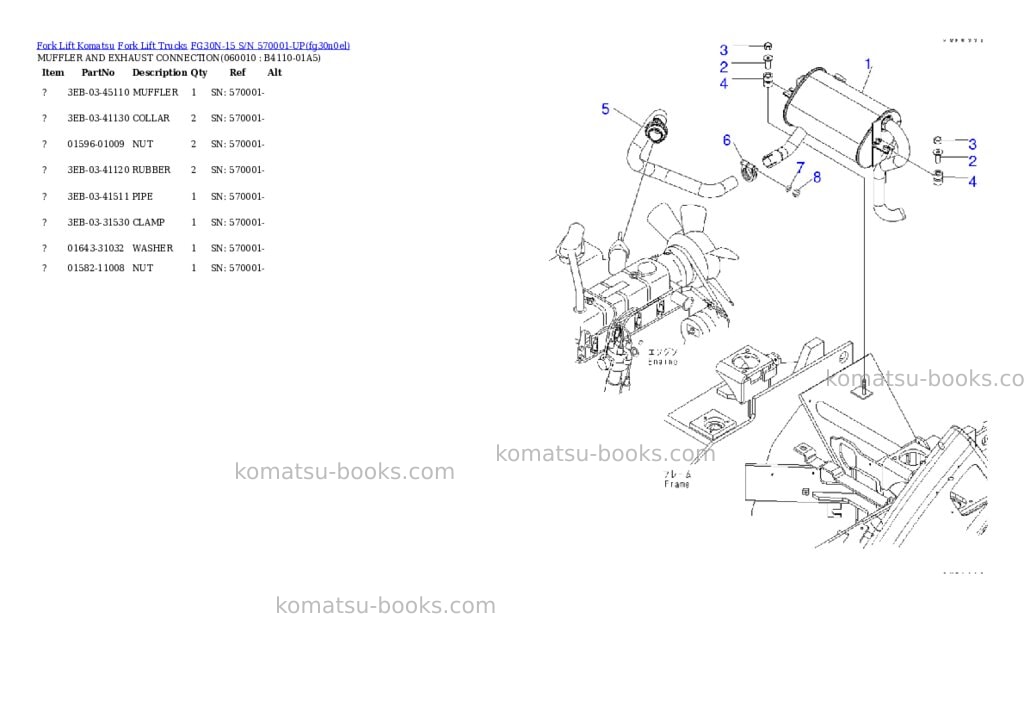 Komatsu fg30n-15 s/n 570001-up Parts catalog cover Page 9