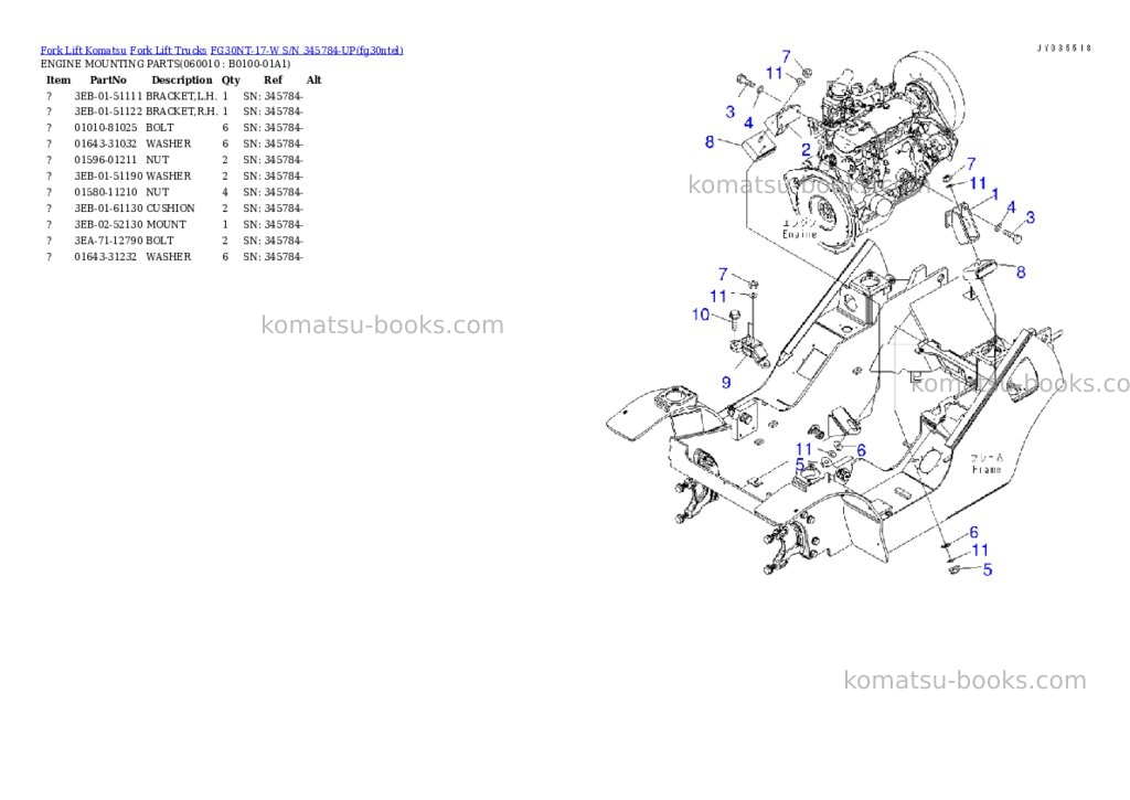 Komatsu FG30NT-17-W S/N 345784-UP Parts catalog cover Page 4