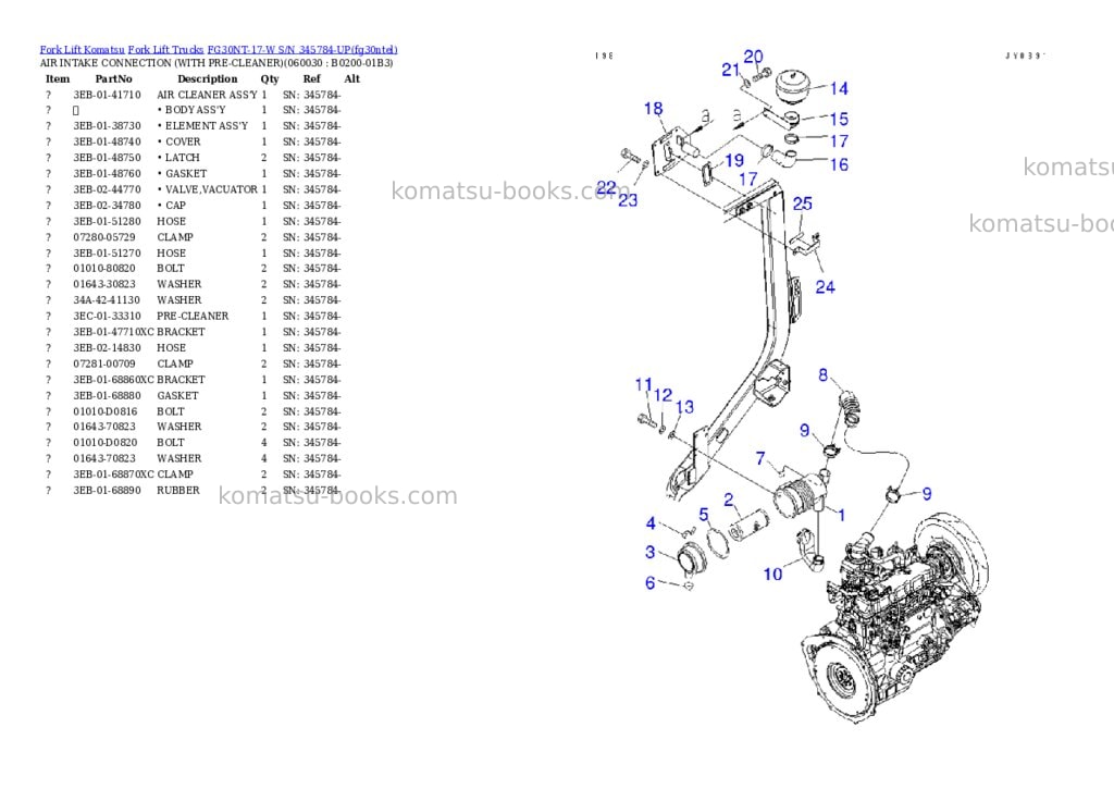 Komatsu FG30NT-17-W S/N 345784-UP Parts catalog cover Page 6