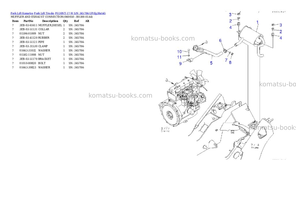 Komatsu FG30NT-17-W S/N 345784-UP Parts catalog cover Page 8