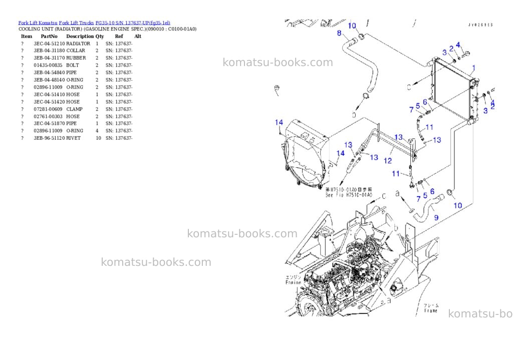 Komatsu FG35-10 S/N 137637-UP Parts catalog cover Page 8 Komatsu FG35-10 S/N 137637-UP Parts catalog cover Page 8