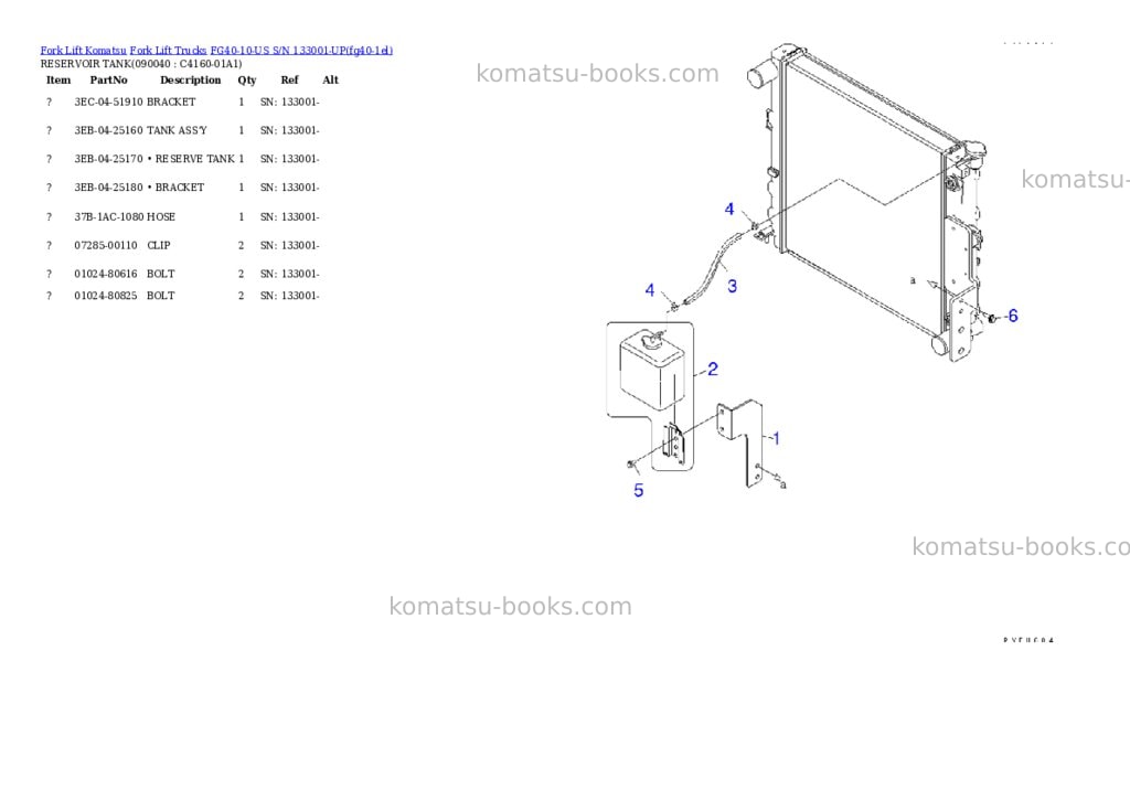 Komatsu fg40-10-us s/n 133001-up Parts catalog cover Page 9 Komatsu fg40-10-us s/n 133001-up Parts catalog cover Page 9