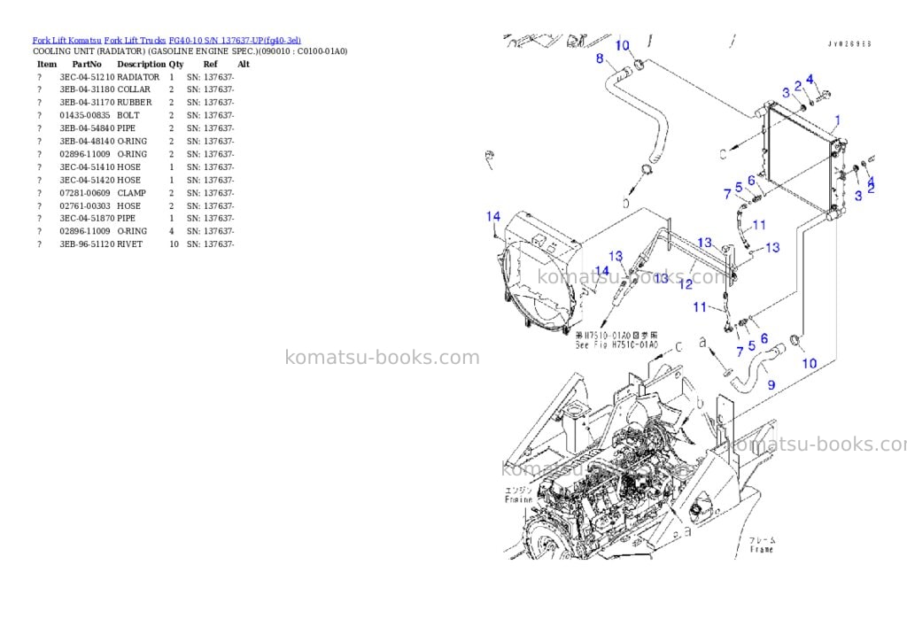 Komatsu FG40-10 S/N 137637-UP Parts catalog cover Page 8 Komatsu FG40-10 S/N 137637-UP Parts catalog cover Page 8