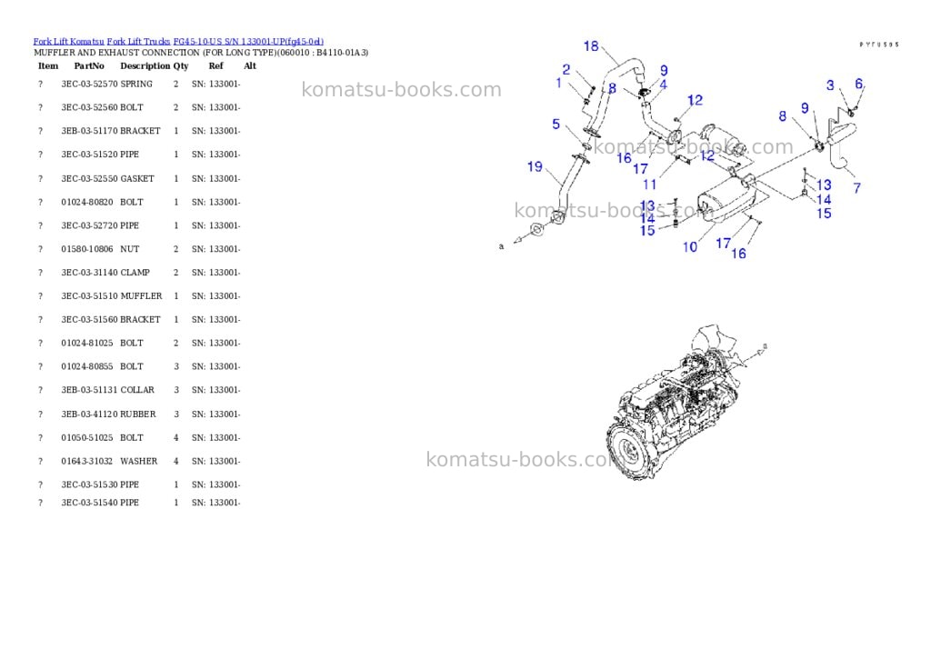 Komatsu fg45-10-us s/n 133001-up Parts catalog cover Page 5