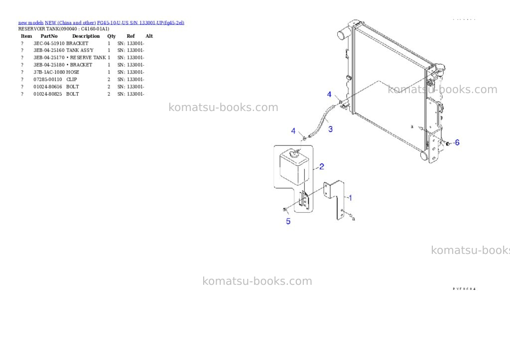 Komatsu fg45-10-u-us s/n 133001-up Parts catalog cover Page 10 Komatsu fg45-10-u-us s/n 133001-up Parts catalog cover Page 10