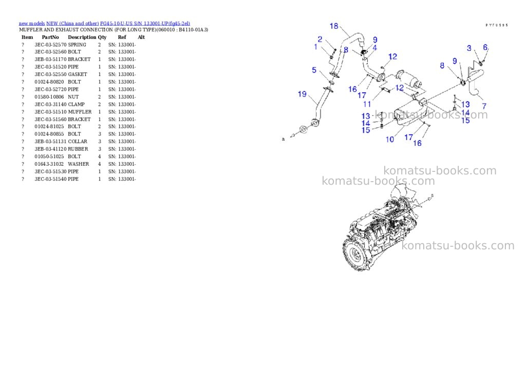 Komatsu fg45-10-u-us s/n 133001-up Parts catalog cover Page 6 Komatsu fg45-10-u-us s/n 133001-up Parts catalog cover Page 6