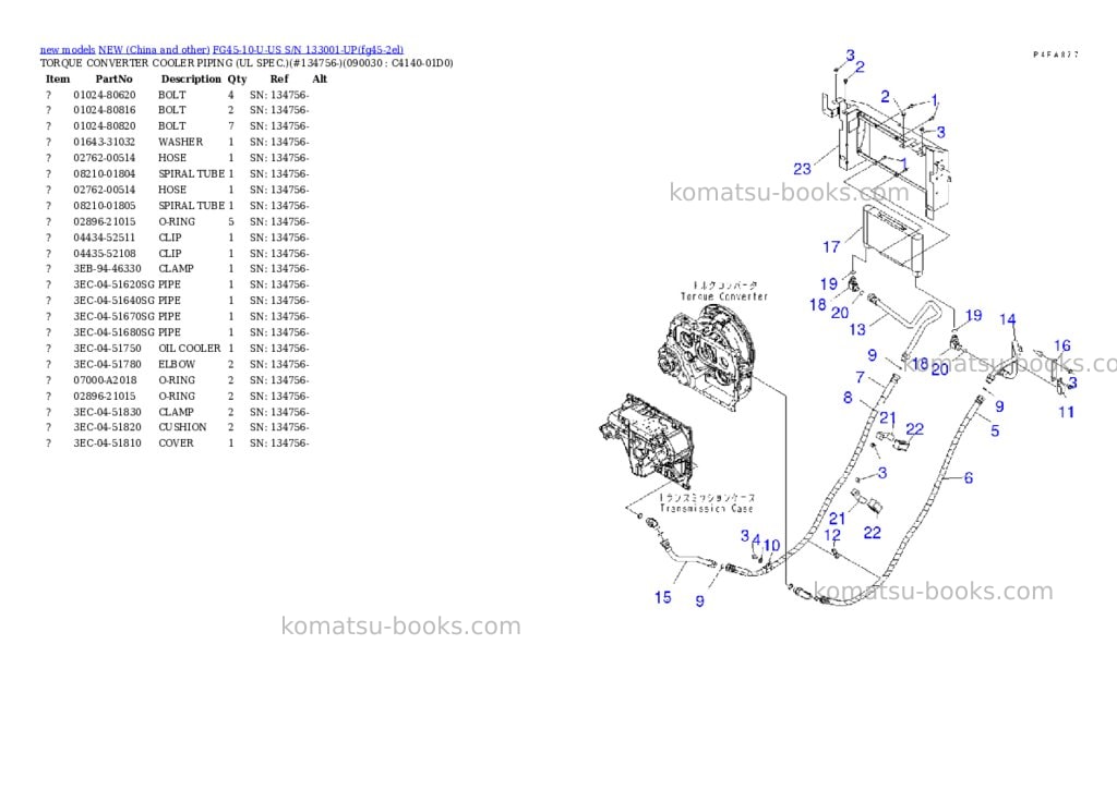 Komatsu fg45-10-u-us s/n 133001-up Parts catalog cover Page 9 Komatsu fg45-10-u-us s/n 133001-up Parts catalog cover Page 9