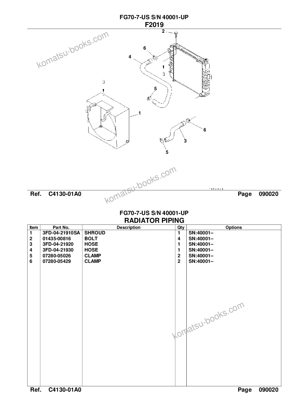 Komatsu fg70-7-us s/n 40001-up Parts catalog cover Page 10 Komatsu fg70-7-us s/n 40001-up Parts catalog cover Page 10